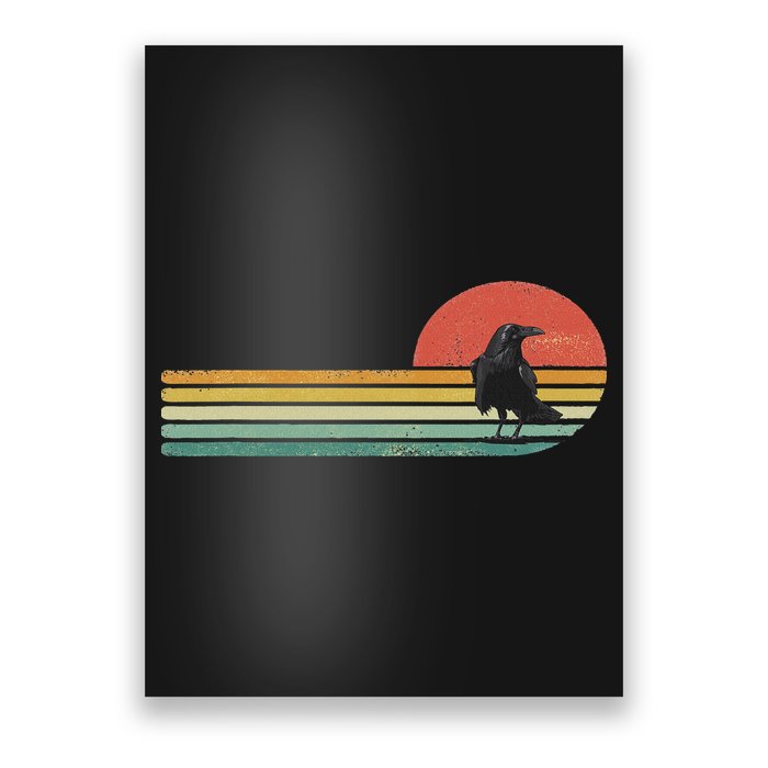 Raven Crow Retro Style Animal Bird Lover Bird Watcher Poster
