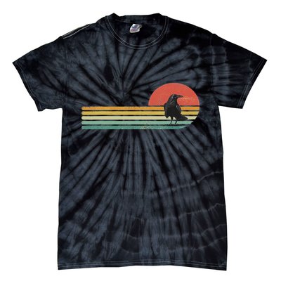 Raven Crow Retro Style Animal Bird Lover Bird Watcher Tie-Dye T-Shirt