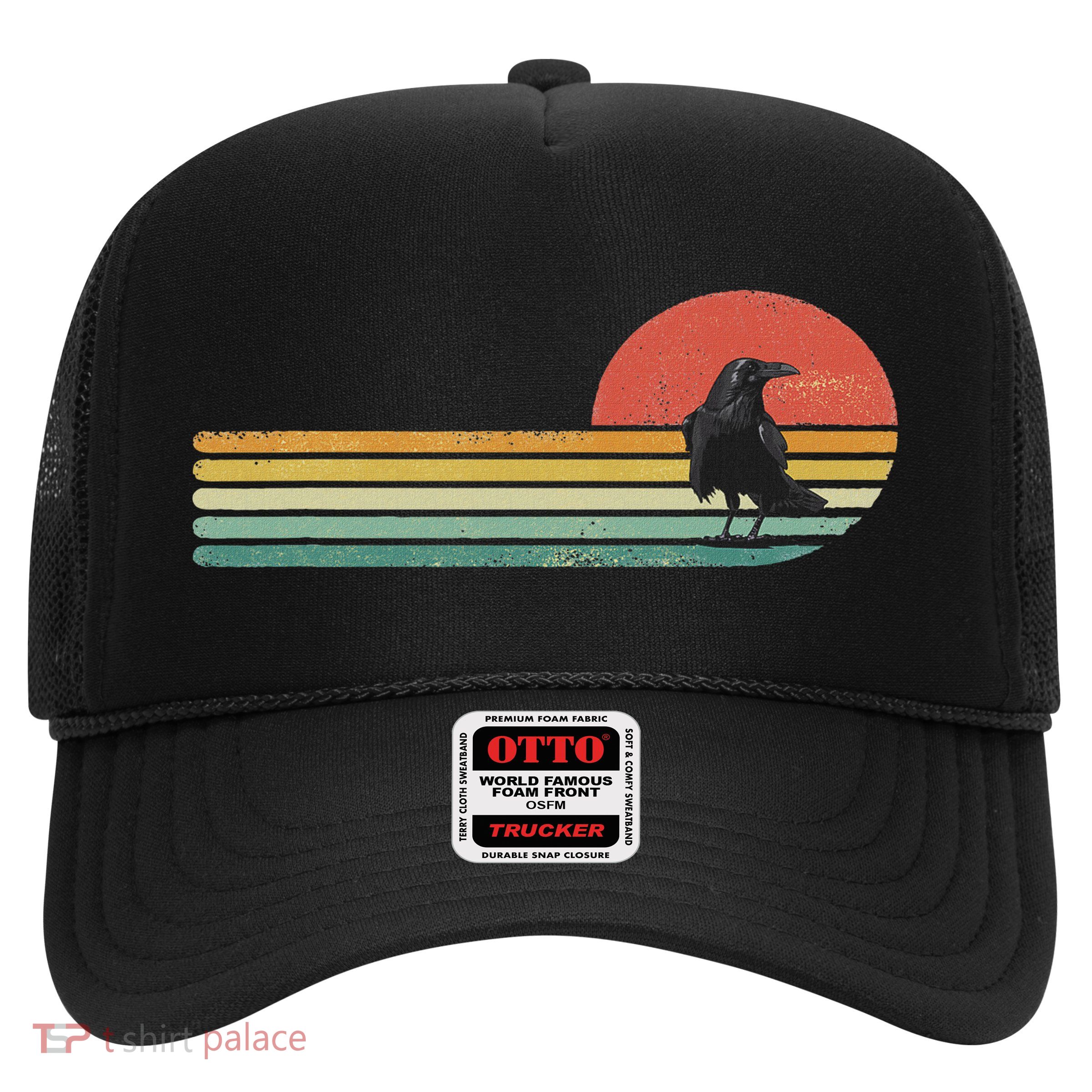 Raven Crow Retro Style Animal Bird Lover Bird Watcher Trucker Hat