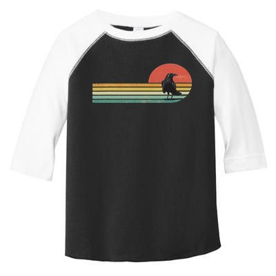 Raven Crow Retro Style Animal Bird Lover Bird Watcher Toddler Fine Jersey T-Shirt