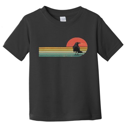 Raven Crow Retro Style Animal Bird Lover Bird Watcher Toddler T-Shirt