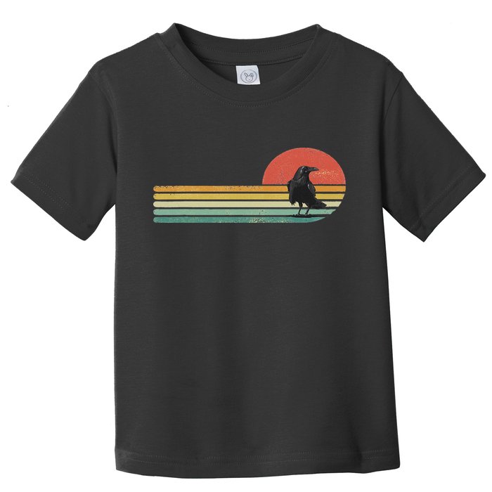 Raven Crow Retro Style Animal Bird Lover Bird Watcher Toddler T-Shirt
