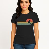 Raven Crow Retro Style Animal Bird Lover Bird Watcher Womens T-Shirt