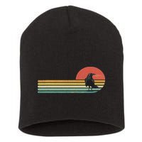 Raven Crow Retro Style Animal Bird Lover Bird Watcher Short Acrylic Beanie