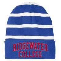 Ridgewater College Striped Beanie with Solid Band