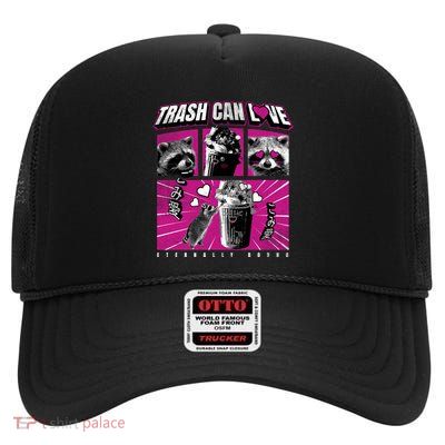 Raccoon Comic High Crown Mesh Back Trucker Hat