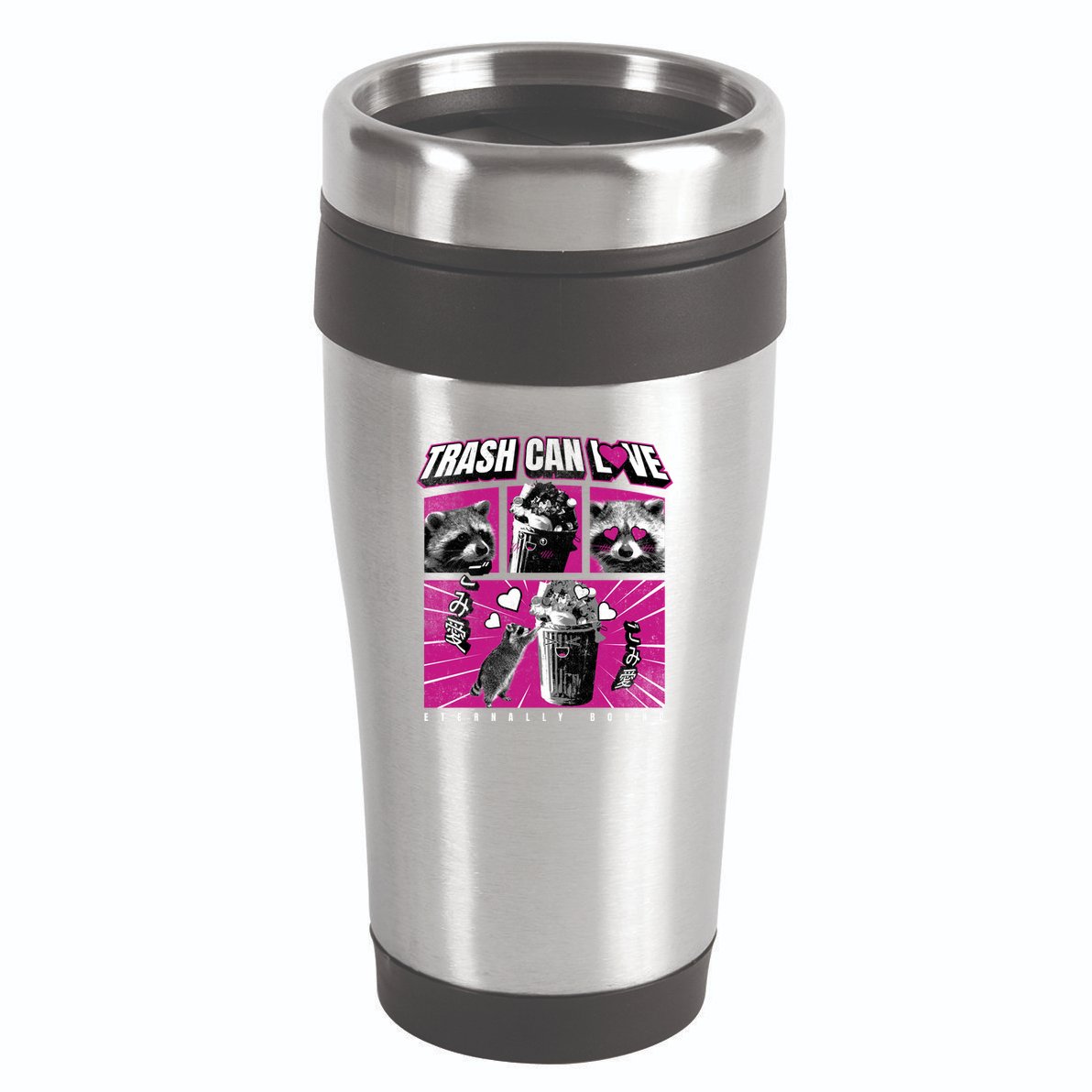 Raccoon Comic 16oz Travel Tumbler