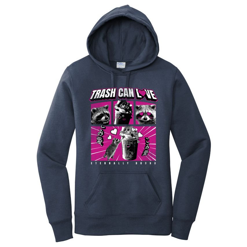 Raccoon Comic Women's Pullover Hoodie