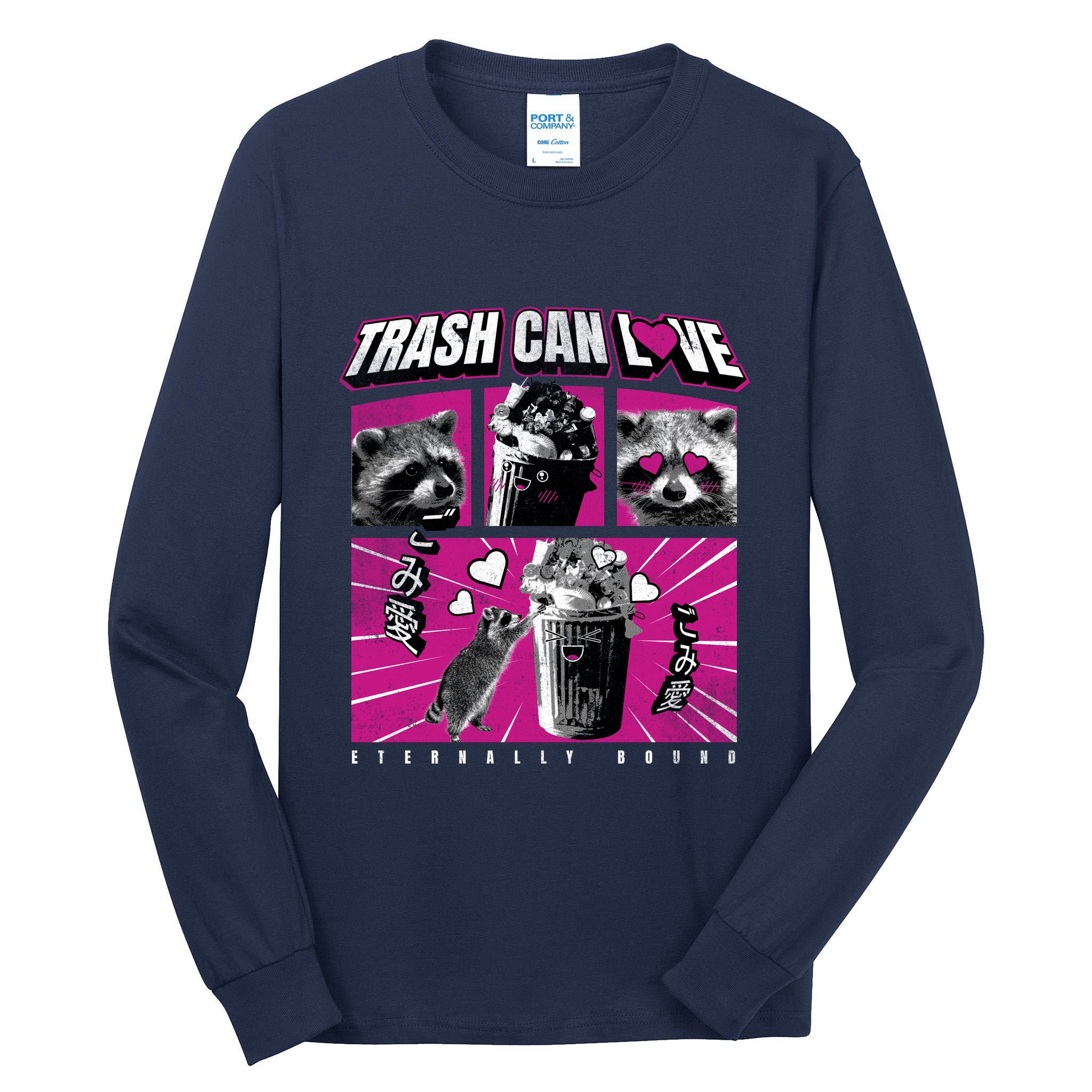Raccoon Comic Tall Long Sleeve T-Shirt