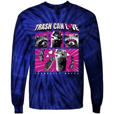 Raccoon Comic Tie-Dye Long Sleeve Shirt