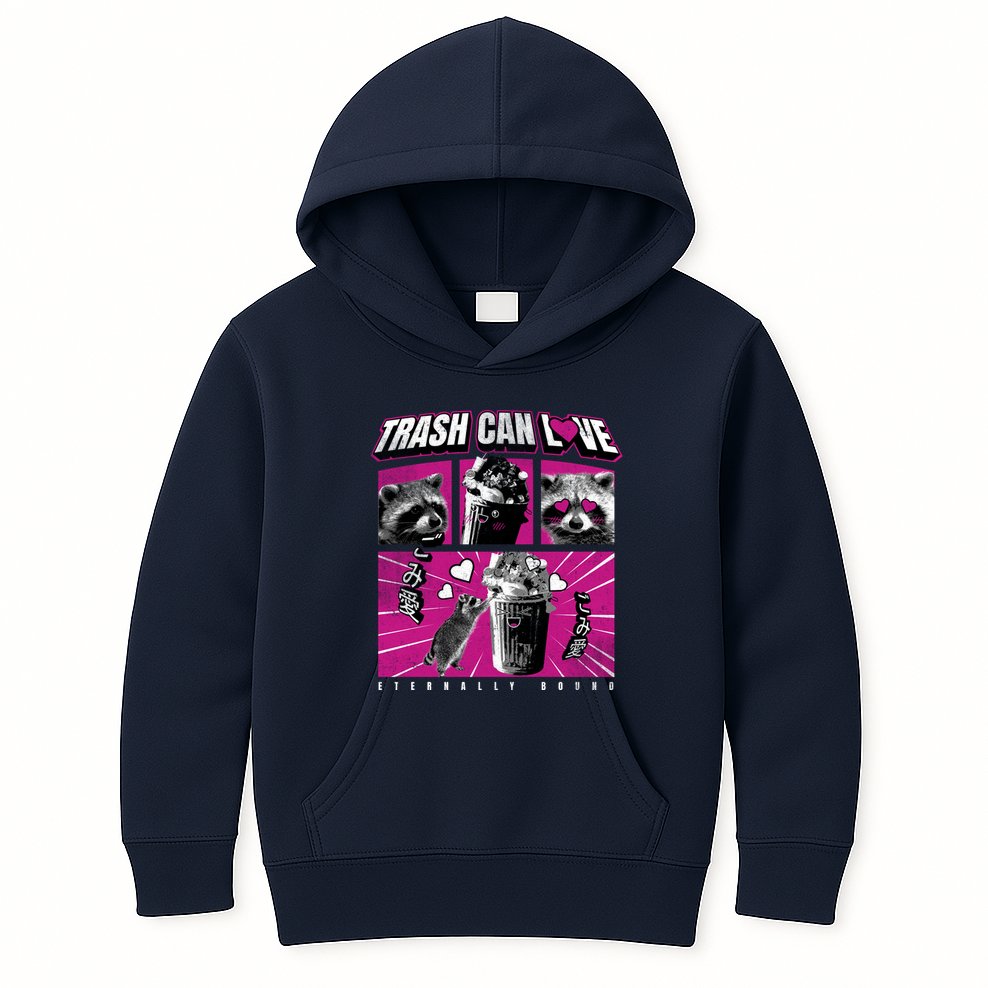 Raccoon Comic Kids Hoodie