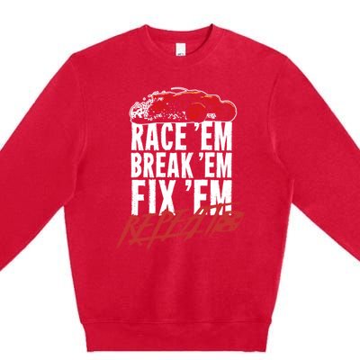 Rc Car Racing Gift N Rc Car Racer Cute Gift Premium Crewneck Sweatshirt