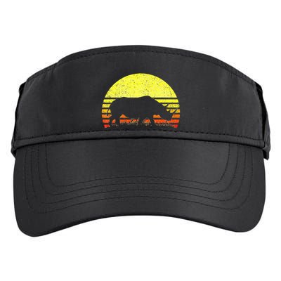 Rhino Cool Rhinoceros African Animals Retro Sunset Vintage Adult Drive Performance Visor