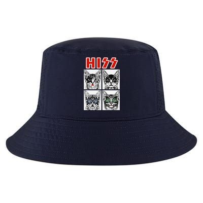 Retro Cat Rock Music Concert Band Funny Cat Cool Comfort Performance Bucket Hat