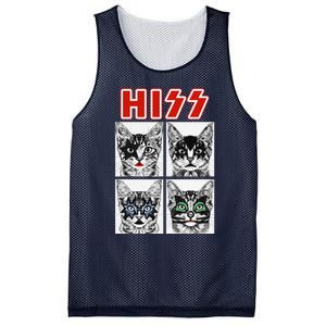 Retro Cat Rock Music Concert Band Funny Cat Mesh Reversible Basketball Jersey Tank