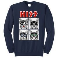 Retro Cat Rock Music Concert Band Funny Cat Tall Sweatshirt