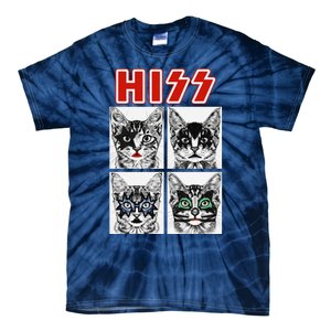 Retro Cat Rock Music Concert Band Funny Cat Tie-Dye T-Shirt