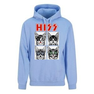 Retro Cat Rock Music Concert Band Funny Cat Unisex Surf Hoodie