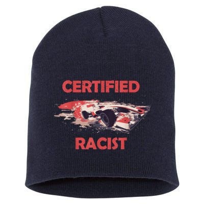 Retro Certified Racist Certified Racer Boost Speedster Short Acrylic Beanie