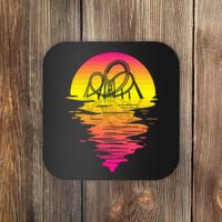 Roller Coaster Retro 80s Vintage Retro Sunset Coaster