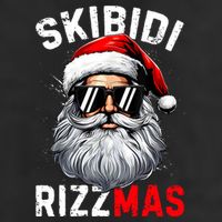 Rizzmas Christmas Rizz Santa Claus Charisma Xmas 7 Panel Mesh Trucker Snapback Hat