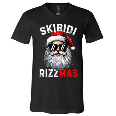 Rizzmas Christmas Rizz Santa Claus Charisma Xmas V-Neck T-Shirt