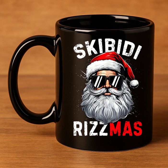 Rizzmas Christmas Rizz Santa Claus Charisma Xmas 11oz C Handle Ceramic Mug