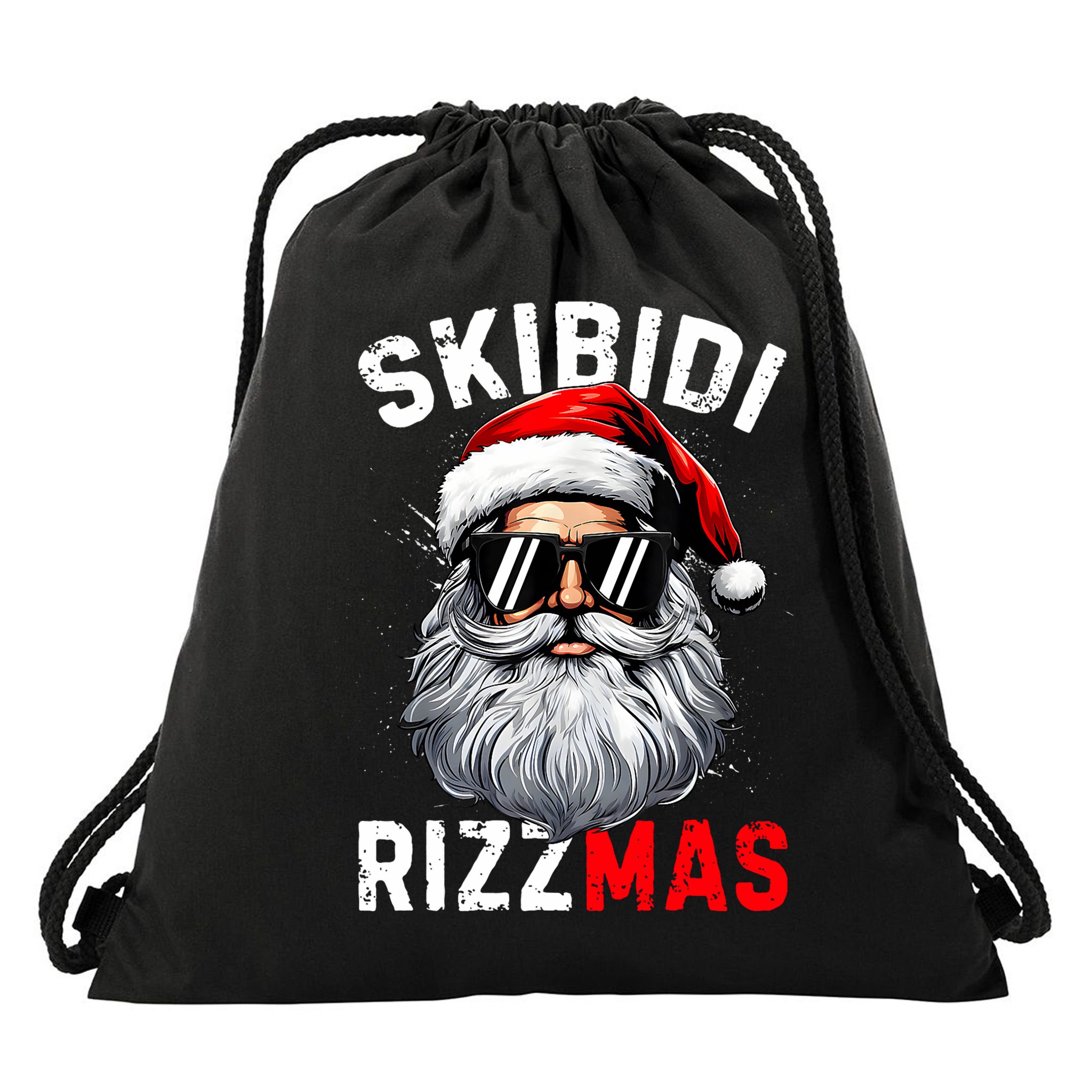 Rizzmas Christmas Rizz Santa Claus Charisma Xmas Drawstring Bag
