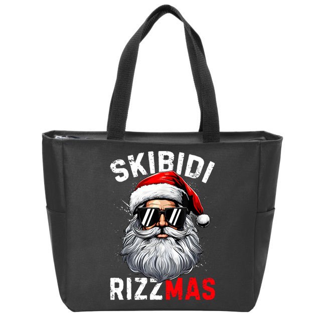 Rizzmas Christmas Rizz Santa Claus Charisma Xmas Zip Tote Bag