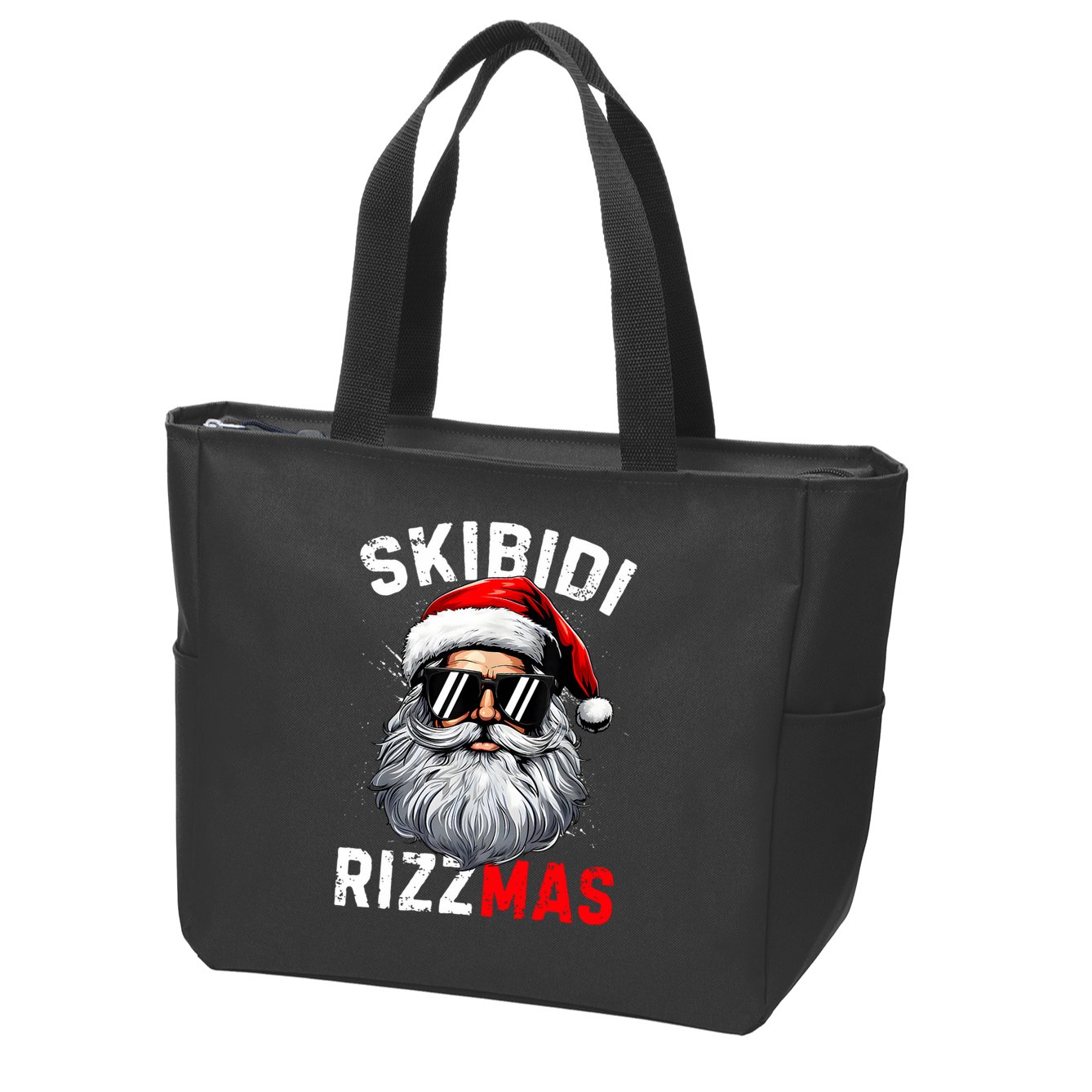 Rizzmas Christmas Rizz Santa Claus Charisma Xmas Zip Tote Bag