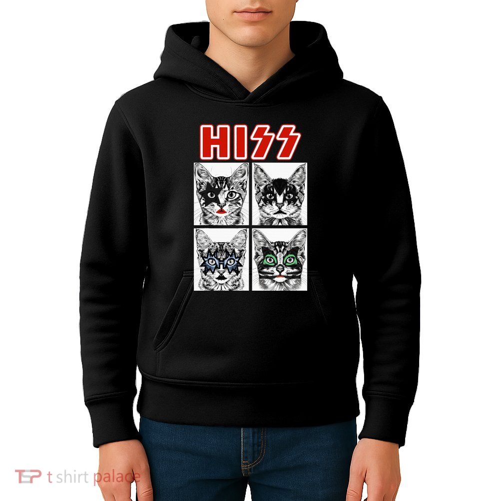 Retro Cat Rock Music Concert Band Kids Hoodie