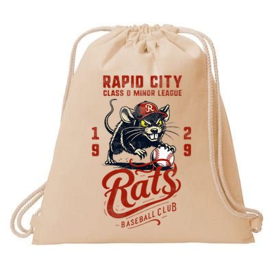 Rapid City Rats Retro Minor League Baseball Team Drawstring Bag