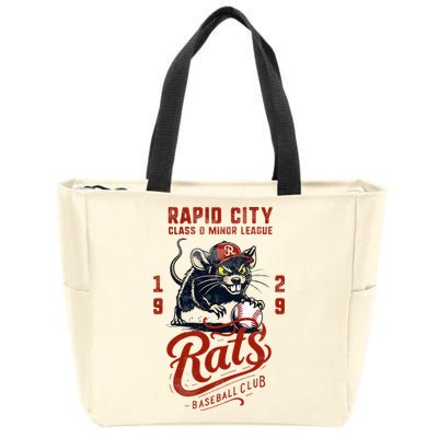 Rapid City Rats Retro Minor League Baseball Team Zip Tote Bag