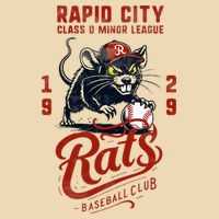 Rapid City Rats Retro Minor League Baseball Team Zip Tote Bag