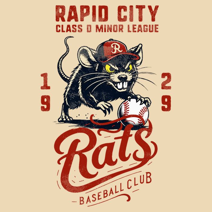 Rapid City Rats Retro Minor League Baseball Team Zip Tote Bag