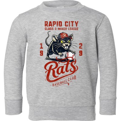 Rapid City Rats Retro Minor League Baseball Team Toddler Sweatshirt