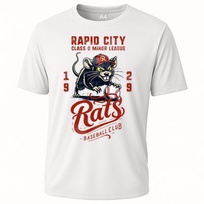 Rapid City Rats Retro Minor League Baseball Team Cooling Performance Crew T-Shirt