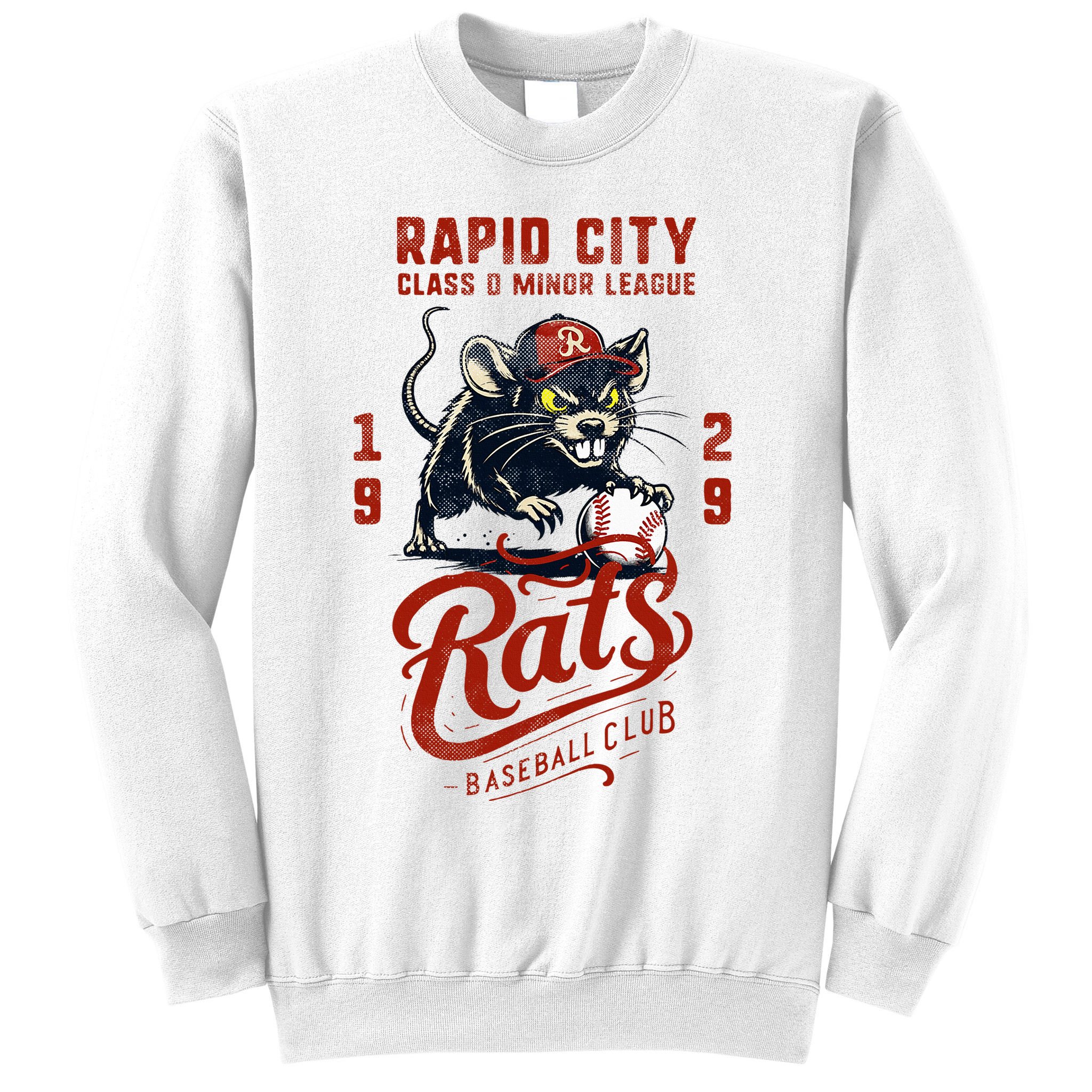 Rapid City Rats Retro Minor League Baseball Team Sweatshirt