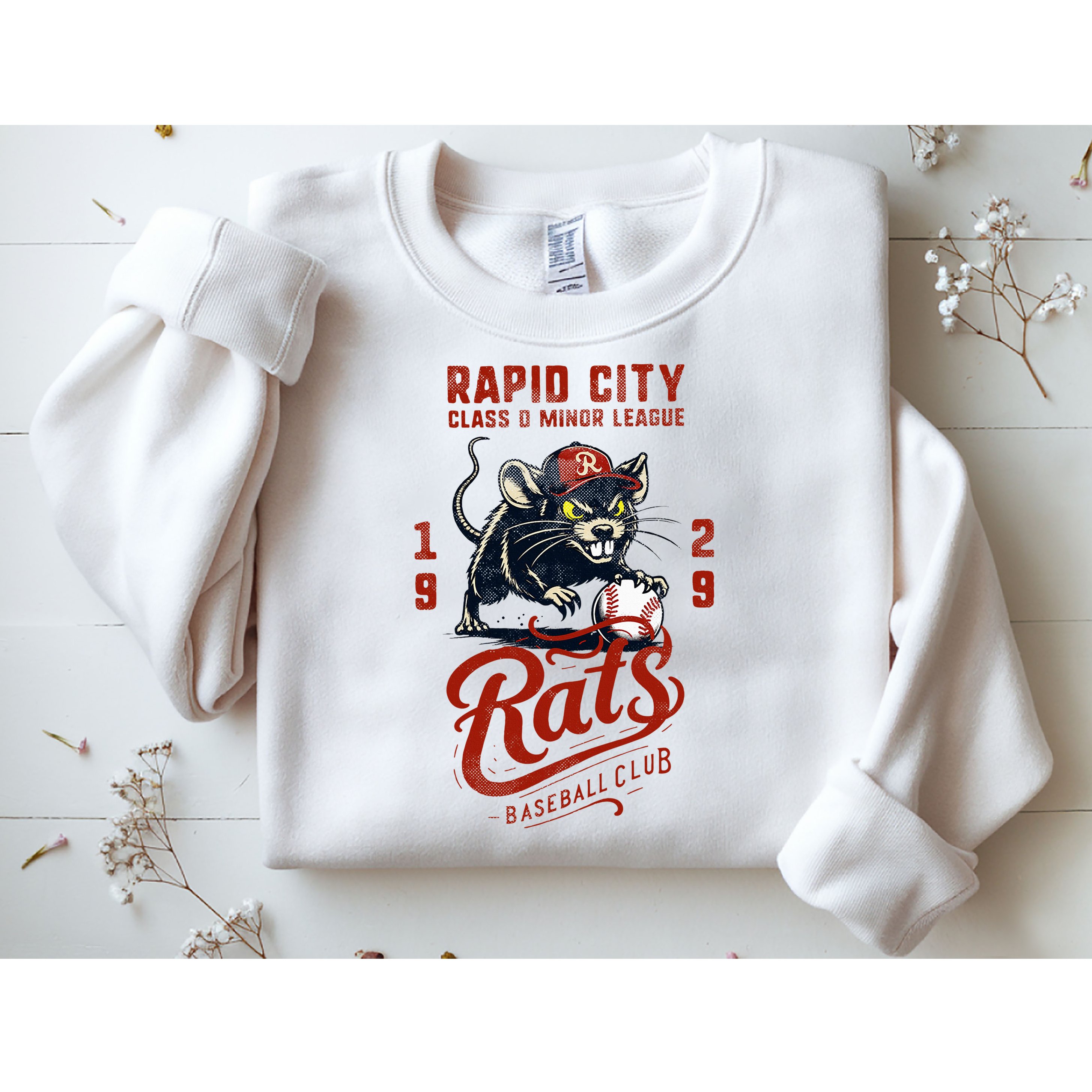 Rapid City Rats Retro Minor League Baseball Team Sweatshirt