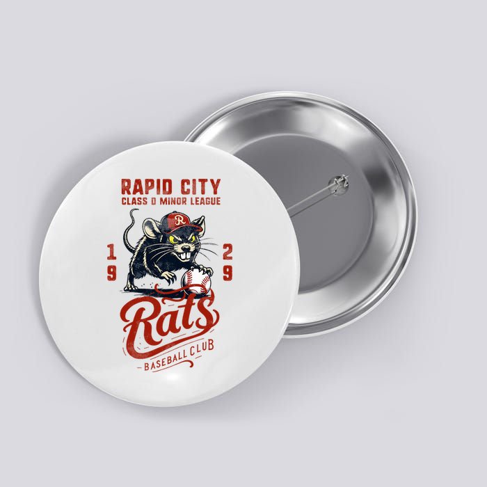 Rapid City Rats Retro Minor League Baseball Team Button