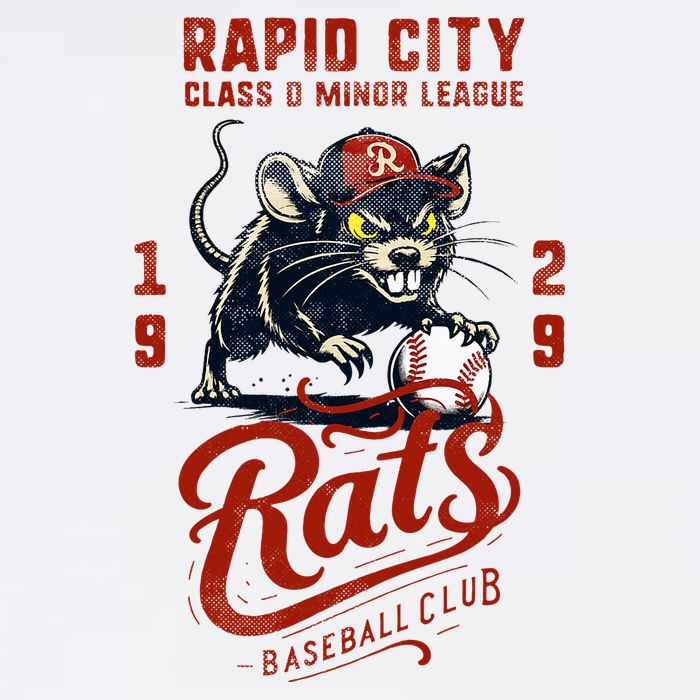 Rapid City Rats Retro Minor League Baseball Team Button