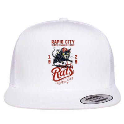 Rapid City Rats Retro Minor League Baseball Team Flat Bill Trucker Hat