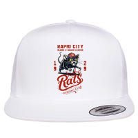 Rapid City Rats Retro Minor League Baseball Team Flat Bill Trucker Hat