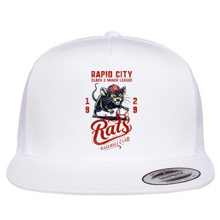 Rapid City Rats Retro Minor League Baseball Team Flat Bill Trucker Hat