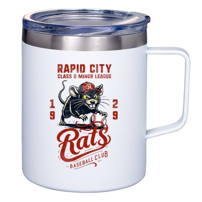 Rapid City Rats Retro Minor League Baseball Team 12oz Stainless Steel Coffee Mug