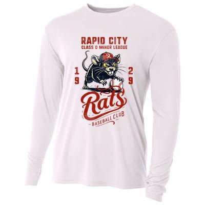 Rapid City Rats Retro Minor League Baseball Team Cooling Performance Long Sleeve Crew