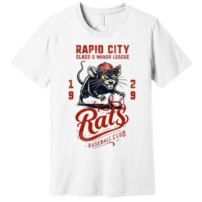 Rapid City Rats Retro Minor League Baseball Team Premium T-Shirt