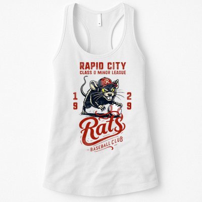 Rapid City Rats Retro Minor League Baseball Team Womens Tank Top