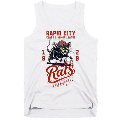 Rapid City Rats Retro Minor League Baseball Team Tank Top