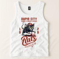 Rapid City Rats Retro Minor League Baseball Team Tank Top